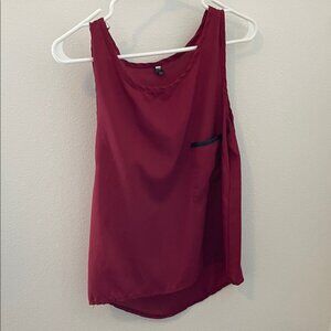 Women's Sleeveless Burgundy Top